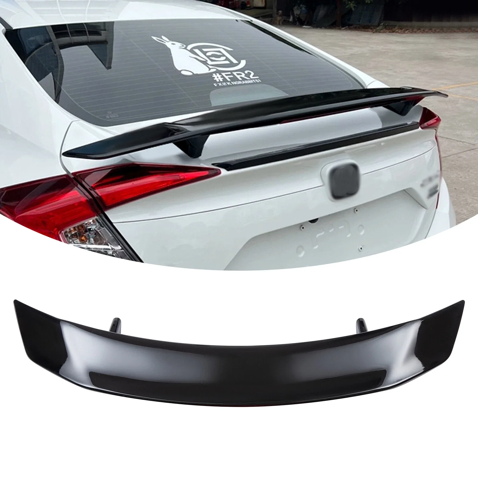 

46"Universal Car Rear Trunk Spoiler Wing Glossy Black Sport Style GT Style