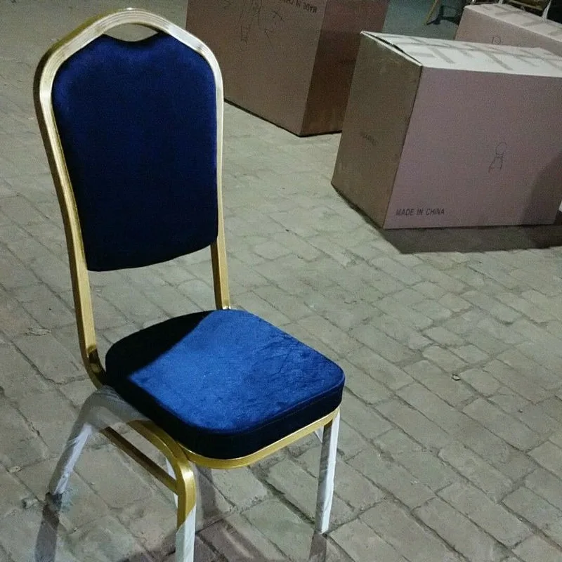 Manufacturer custom hotel crown chair wedding meeting banquet chair wrought iron hotel aluminum alloy round table chair