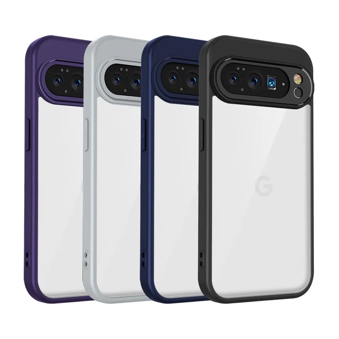 Google Pixel 10 9 Pro XL 9A 용 투명 충격 방지 전화 케이스 컬러 프레임 렌즈 보호 커버 하드 아크릴 백 쉘 Funda