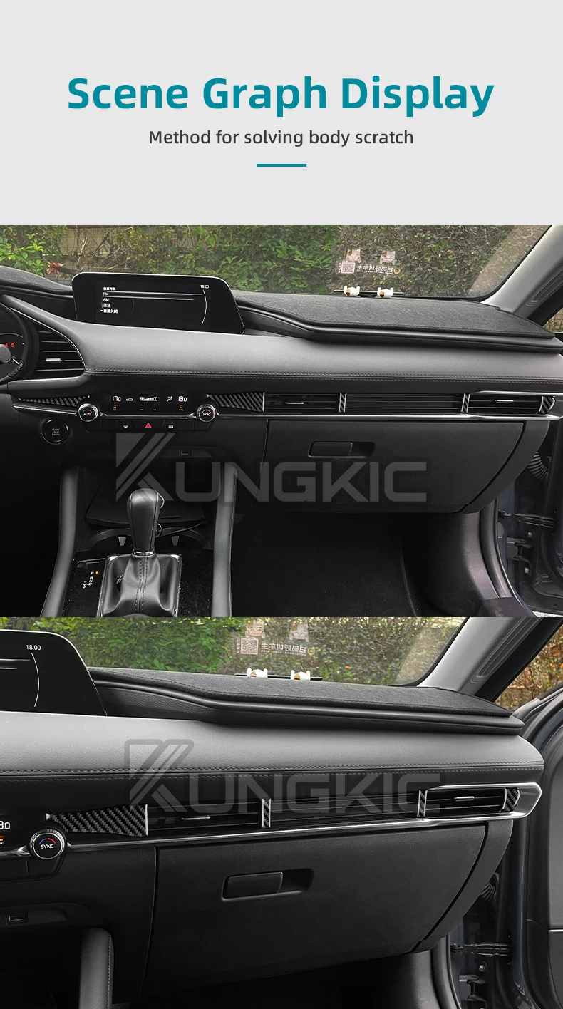Für Mazda 3 BP Axela 2019 2020 2021 2022 2023 2024 2025 Echter Weicher Carbonfaser-Aufkleber LHD RHD Auto-Mittelkonsole Zubehör – Detail 9