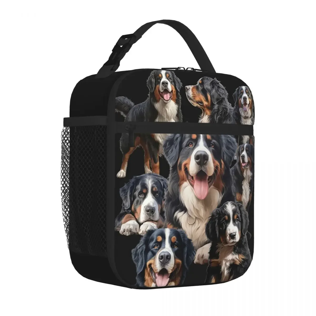 Bernese Mountain Dog Lunch Bags Insulated Bento Box Portable Lunch Tote Resuable Picnic Bags Cooler Thermal Bag for Woman Girl