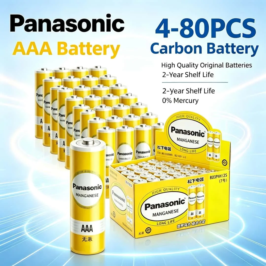 4-80PCS AAA R03P No.7 1.5V Disposable Zinc Carbon Battery Economical For Remote Control Clock LED Light Toy MP3 Player Radio