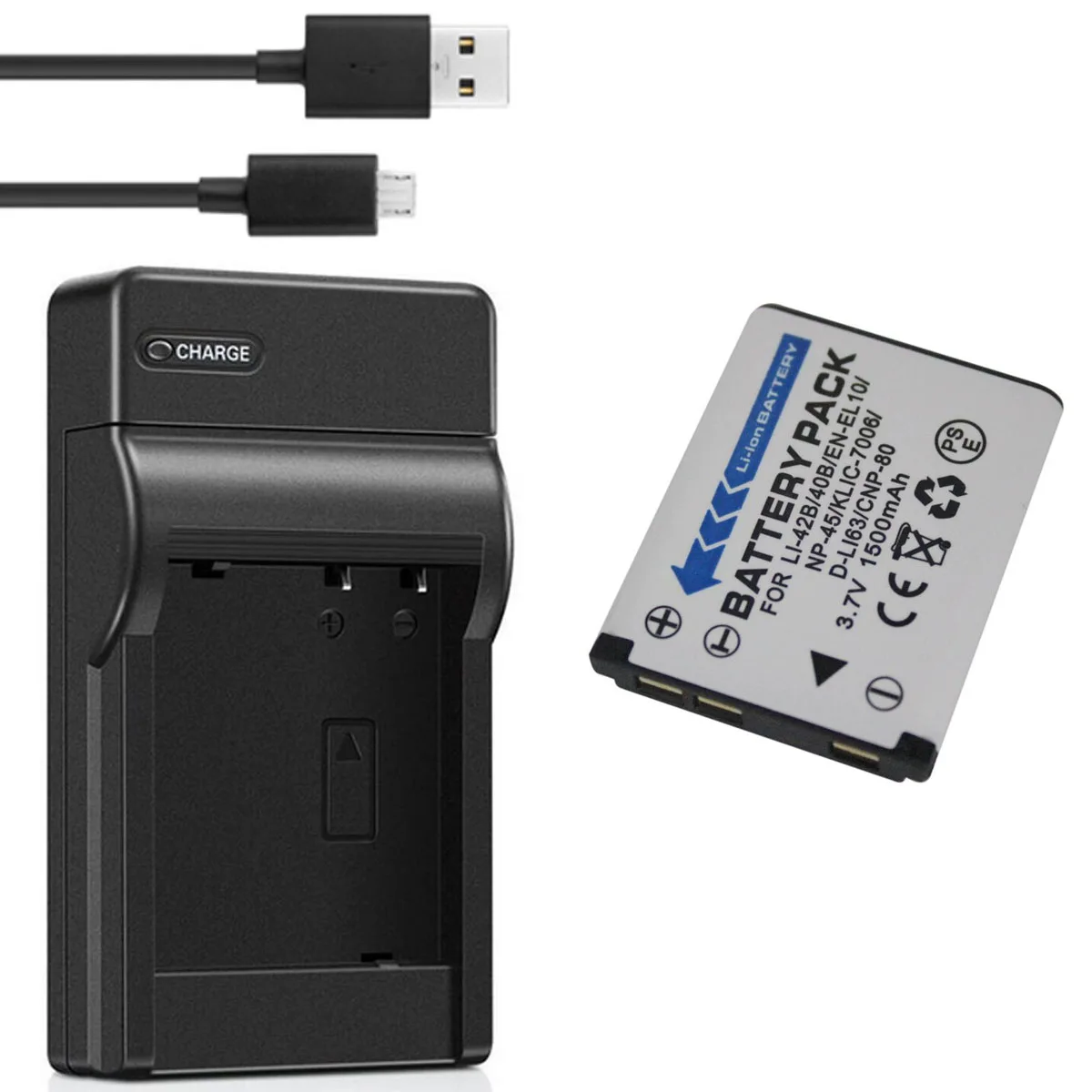 Battery Pack + Charger For Fujifilm FinePix Z10fd, Z20fd, Z30fd