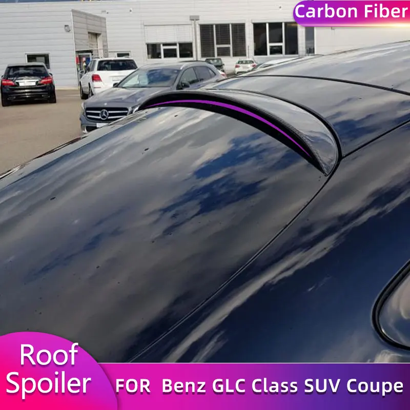 

Carbon Fiber Rear Roof Spoiler Wings for Mercedes Benz GLC Class SUV Coupe GLC300 GLC43 AMG Sport 2016 2017 Car Rear Spoiler