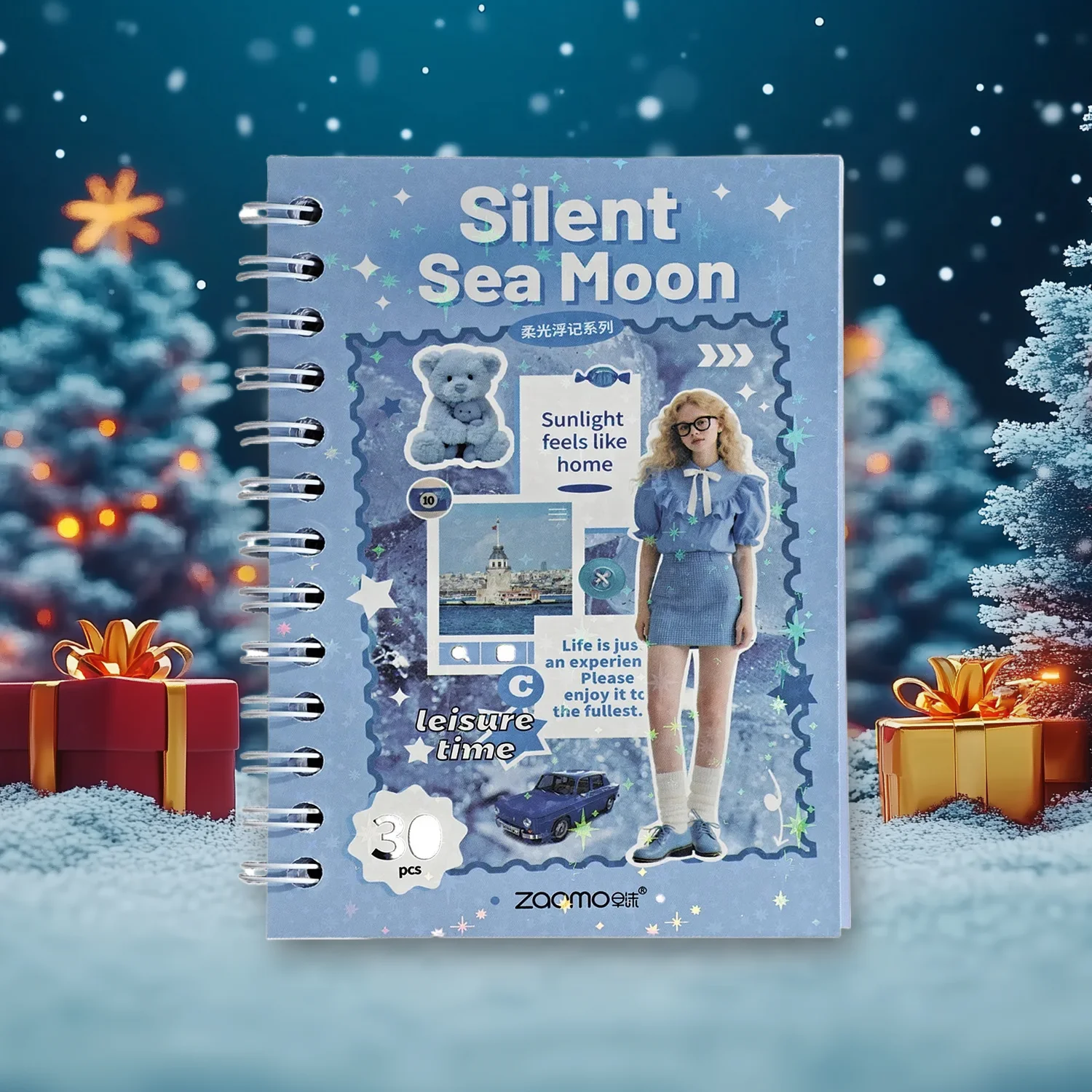 1 حزمة/2 حزمة 30 ورقة/حزمة تتجه الكورية نمط ملصق كتاب دوامة يموت قطع المذكرات العائمة من سلسلة توهج لينة للديكور #1