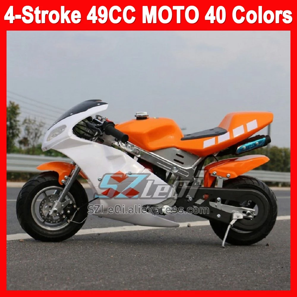 49CC 4-Stroke Superbike MINI ATV Off-Road Vehicle Mountain Bike Small Motorcycle Vehicle Hill bikes Beach Sports Adult Scooter