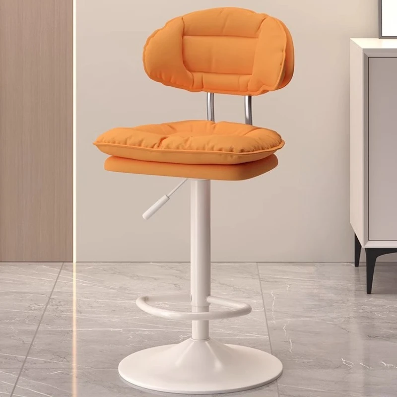Réglage de la hauteur chaise de Bar moderne maison beige nordique tabouret de bar ergonomique chaise design rembourré taburetes para isla de cocina