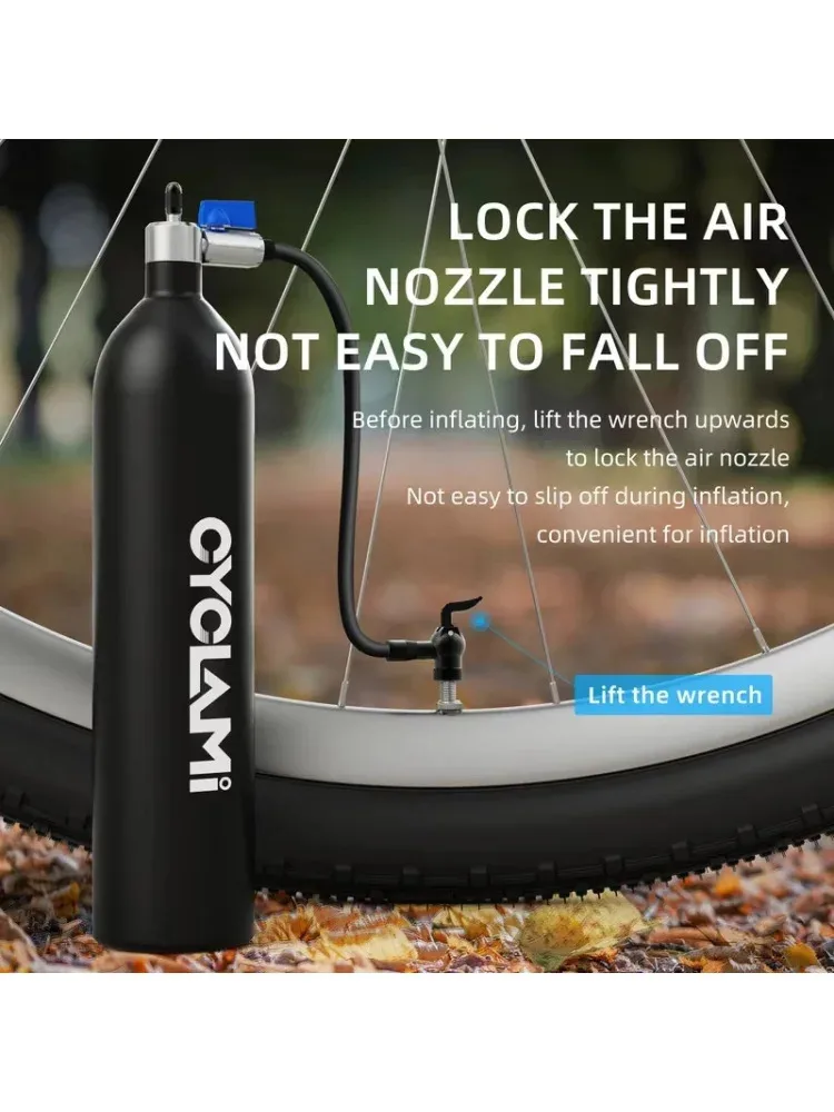 AliExpress NONE CYCLAMI 1.3L Split Air Tank Bicycle Tire Inflator MTB Road 29' Tubeless Tire Booster with Cylinder for Road Cycling