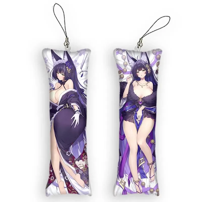 

New Fashion Azur Lane Musashi Mini Dakimakura Keychain Cosplay Cartoon Pendant 3D Printed Hanging Ornament Cute Small Body Pillo