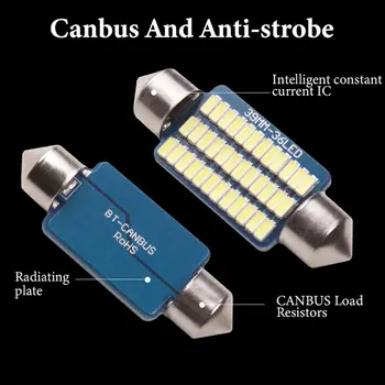 31mm 36mm 39mm 41mm LED車內燈 閱讀燈 車頂燈 圓頂燈 LED牌照燈 冰藍 粉紅色 暖白 10 最佳銷售 藍色LED燈 - №8