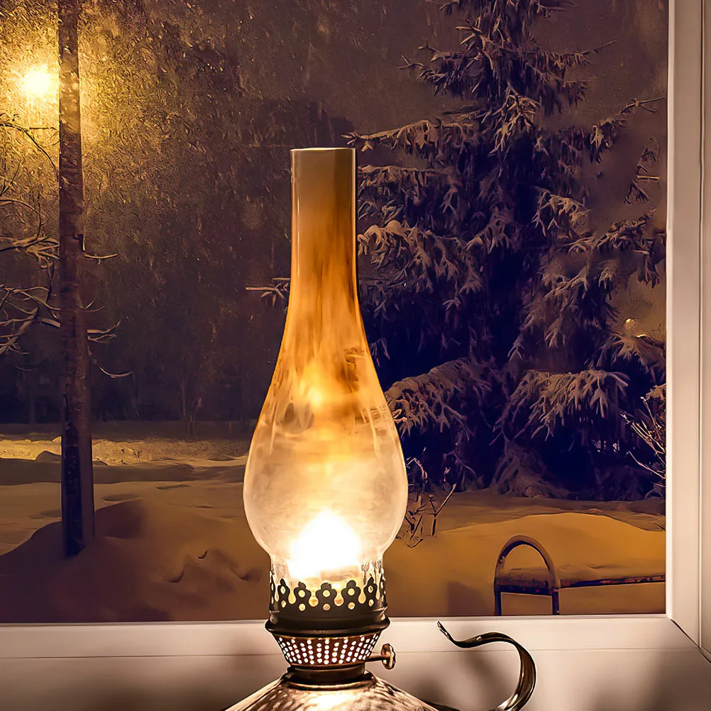 

3Pcs Glass Lampshade for Oil Lamp: Clear Hurricane Chimney Replacement Suitable for Camping Patio Decorative Lighting