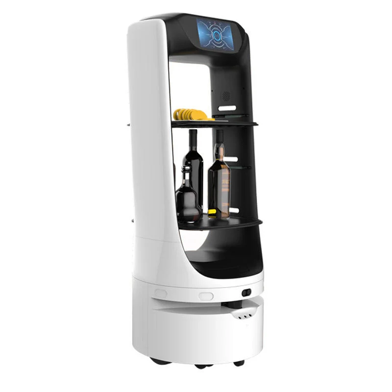 Customized 30kg Payload Restaurant Robot Waiter - Intelligent Laser Navigation Auto-Charge Self-Service Food Delivery