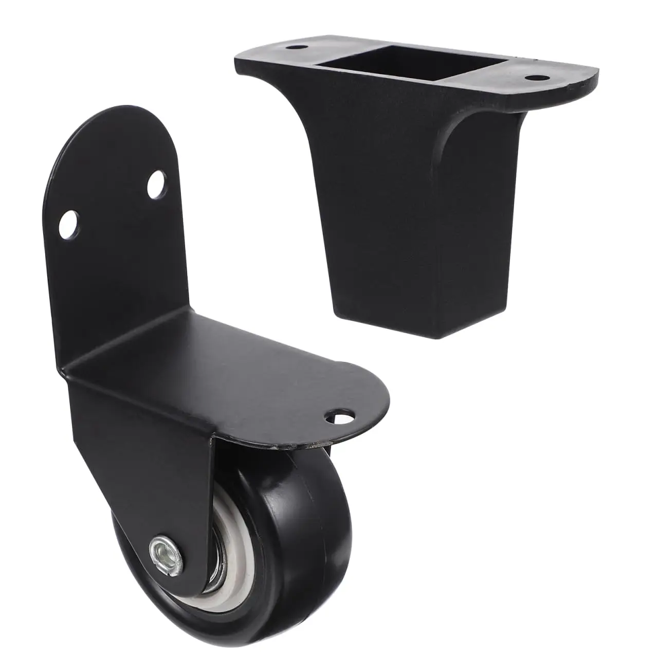 2Pcs Plastic PA Speaker Casters Rolling Wheel With L Bracket Replacement