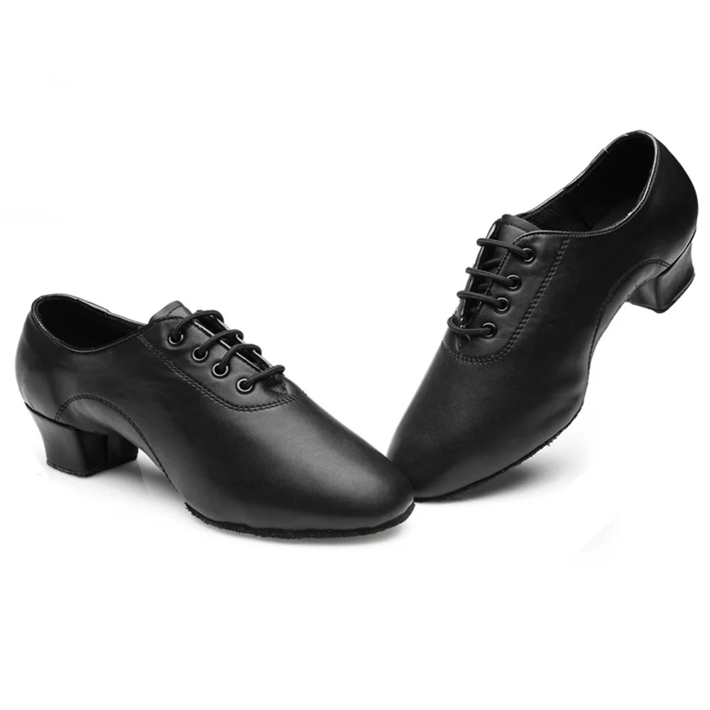 Men Ballroom Dancing Shoes Size 28-36 Latin Tango Dance Shoes PU Leather Men\'s Latin Shoes For Children Boys