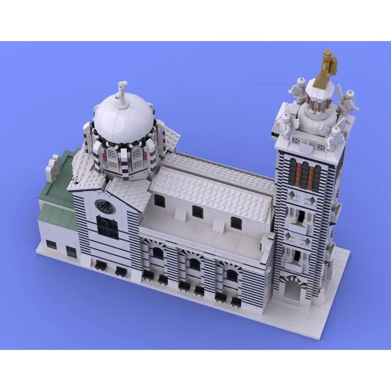 

MOC-195588 Модель строительных блоков City Jiaoda Cathedral Street View, 4070 деталей, для взрослых, для мальчиков, детская игрушка на день рождения в подарок