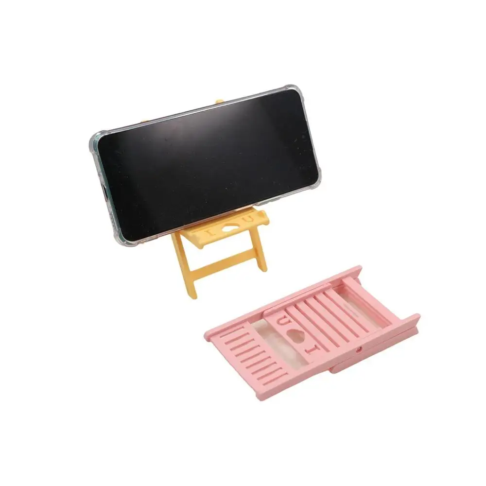 Plastic Cellphone Stand Folding Desk Decor Chair Shape Phone Holer Mini Multi-functional Cell Phone Bracket