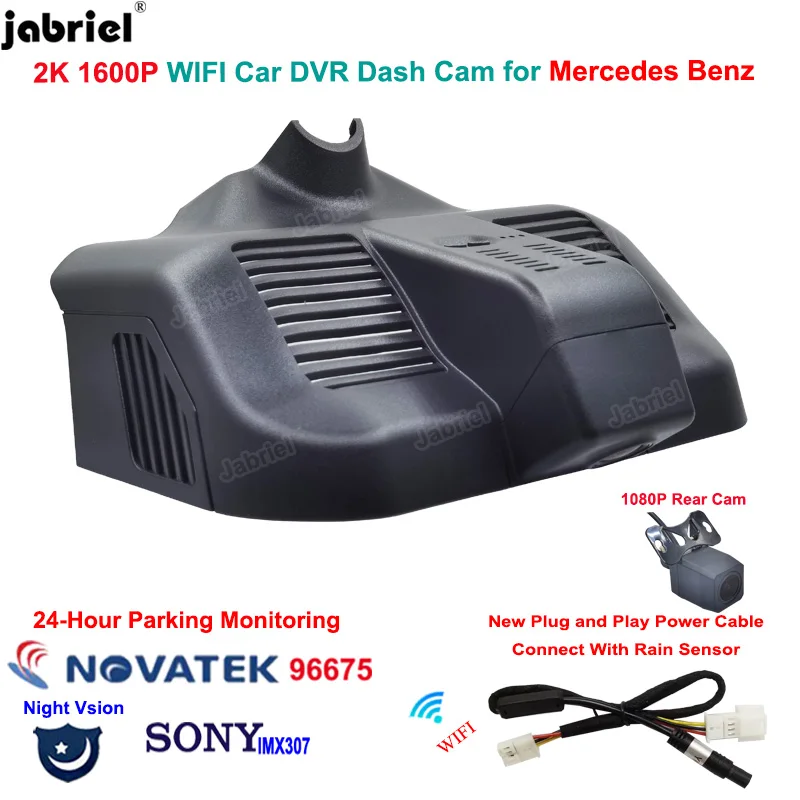 

Jabriel for Mercedes Benz G Class w463 w463a G350 G350d G500 G55 G63 G65 AMG 2019 - 2023 2K 1600P Wifi Car DVR Dash Cam Camera