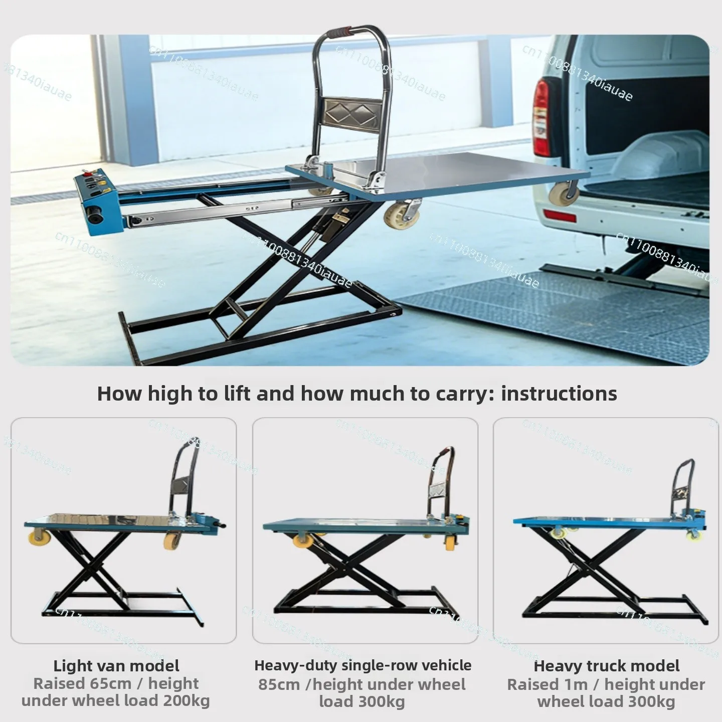 Electric Hydraulic Lifting Platform Loading and Unloading Handling Portable Truck Forklift Small Flat
