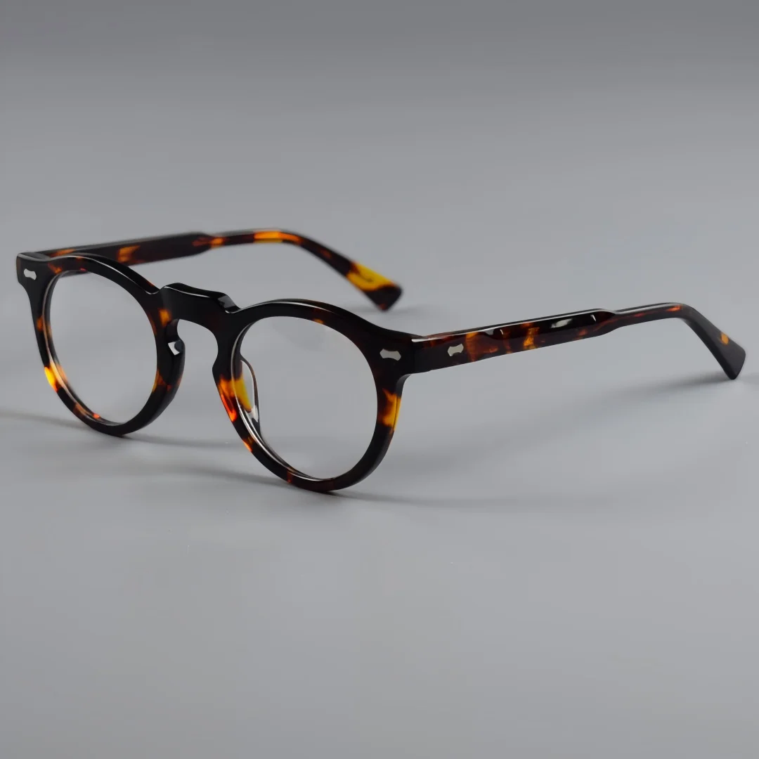 Retro Round Reading Glasses Men And Women 47mm Japanese Acetate Prescription Eyeglasses High Quality Everyday