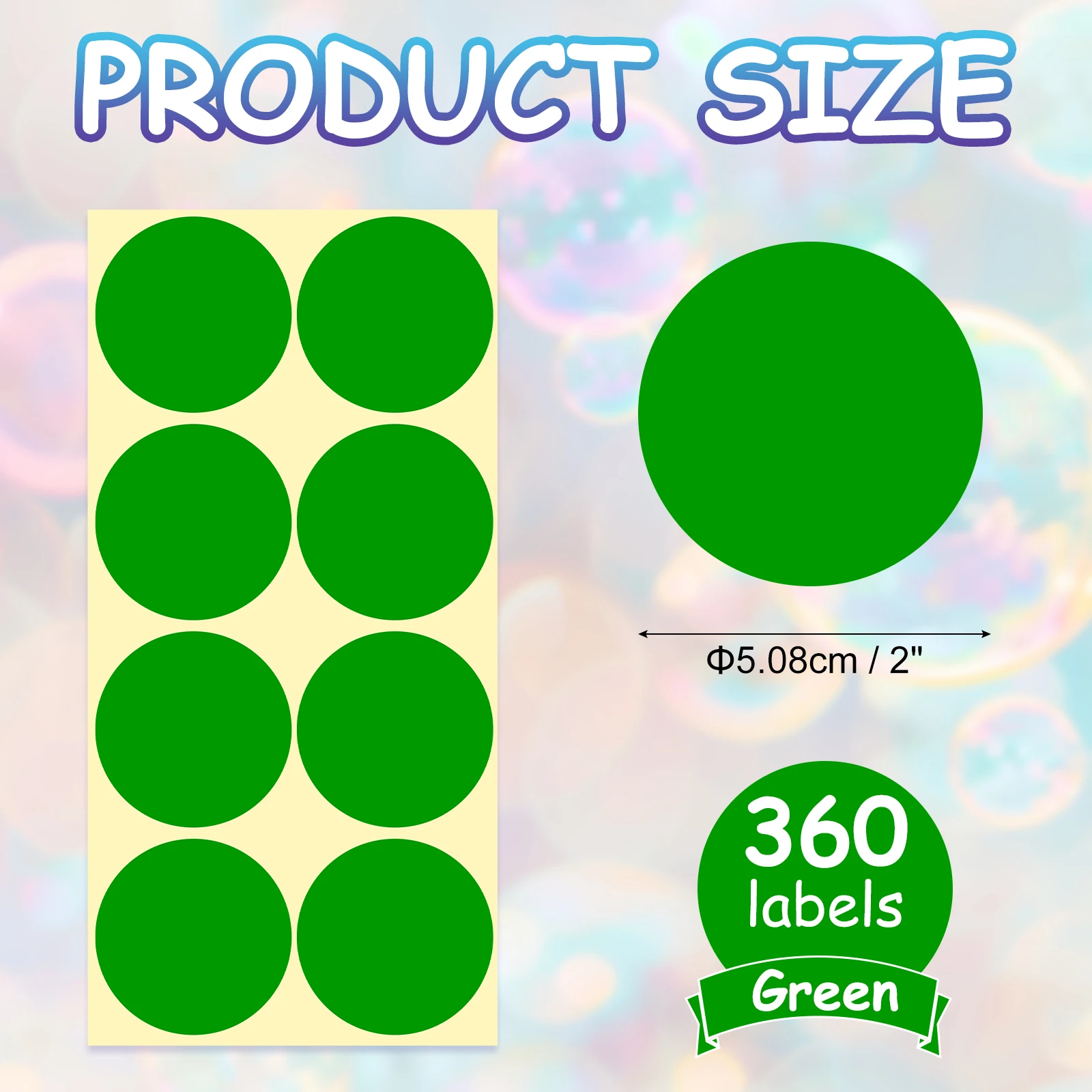 360Pcs 2 Inch Round Colored Dot Stickers Labels Circle Price Stickers Adhesive Circle Tags Coding Labels for Labeling Organizing