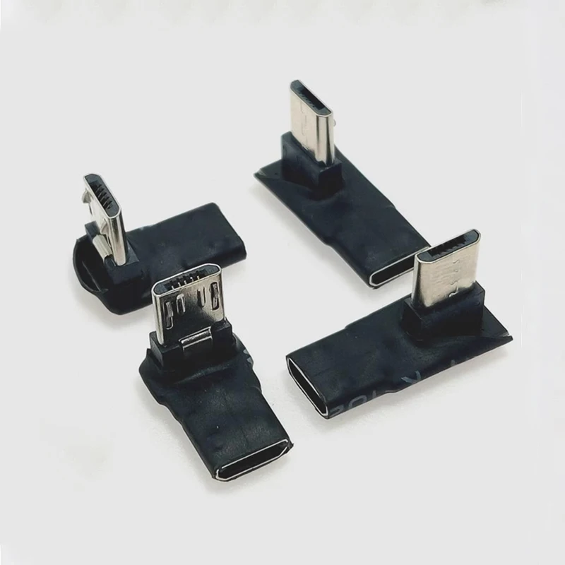 1PCS Micro USB M To F 90° Elbow Adapter Kit For Charging & Data Transfer Compact Space Mobile Phones Tablets Gaming Devices ﻿