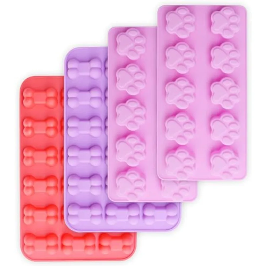 

Puppy Dog Paw and Bone Silicone Molds Non-Stick Food Grade Silicone Molds for Chocolate Candy Jelly Ice Cube Dog Treats Puppy P