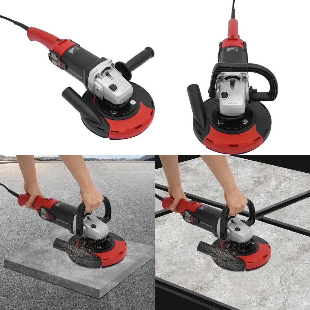 

7-дюймовая угловая шлифовальная машина для бетона мощностью 1580 Вт с 600-3000 об/мин и 6-скоростной регулировкой для шлифовки и шлифования поверхности