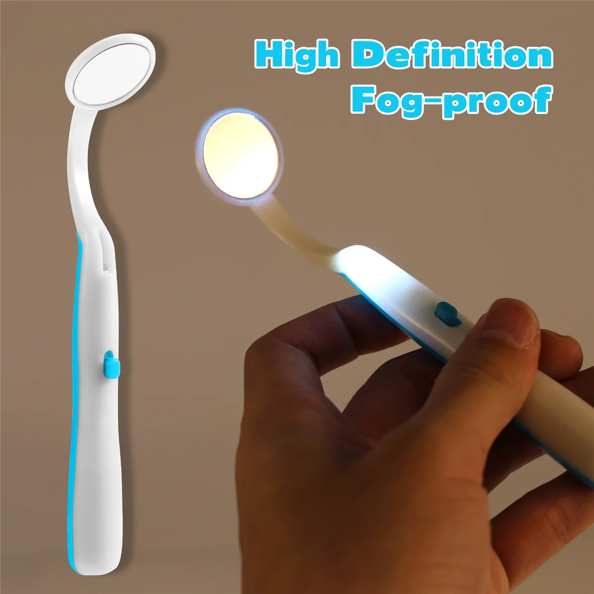 1 Pc Led Light Teeth Oral Dental Mirror Super Bright Mouth Mirror Illuminated Tooth Care Tool Oral Hygiene Machine Blue