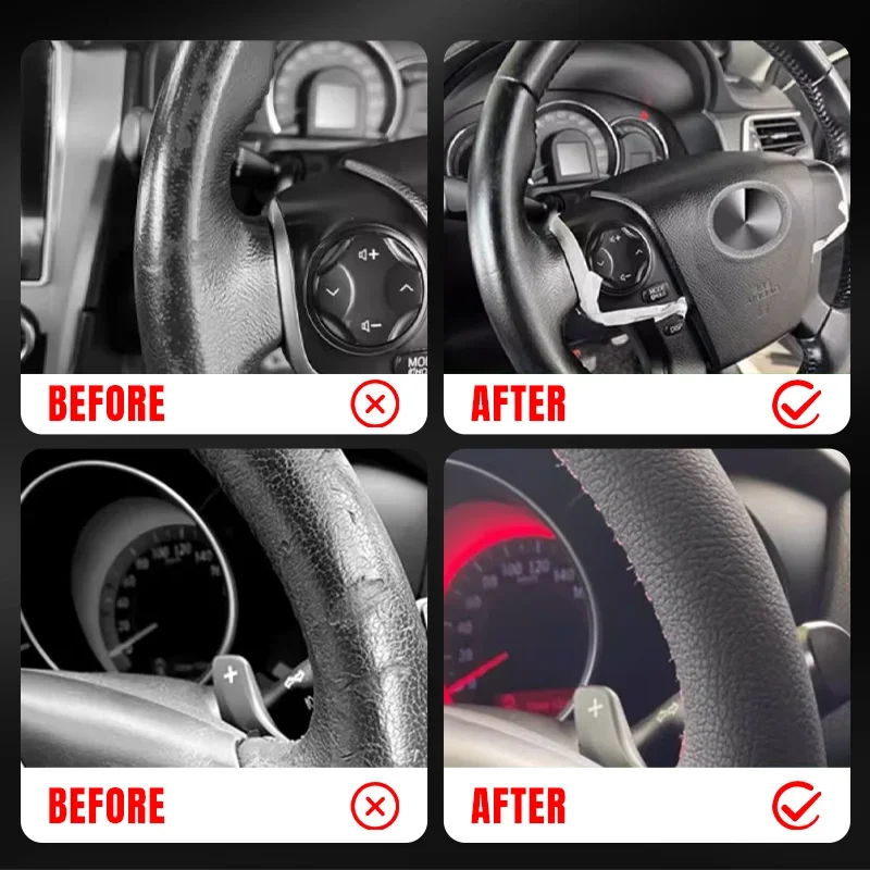 Leather Repair Paste, for Steering Wheel Restoration, Anti-aging, Scratch Repair, Car Interior Conditioning, Plastic Oxidation