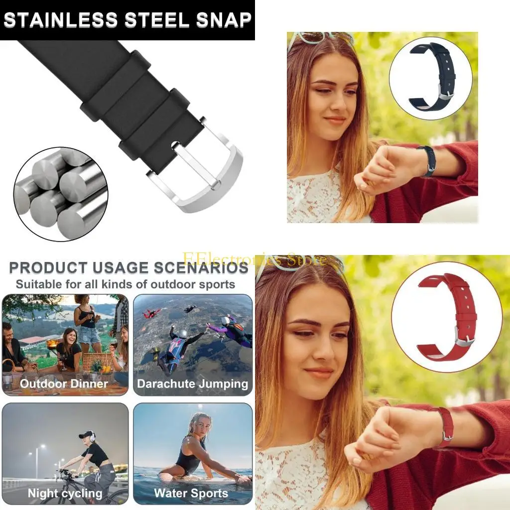 

B03C Регулировка кожаные часы Soft & Long Service Mervice Brister Удобно носить легкие для девочек умные часы