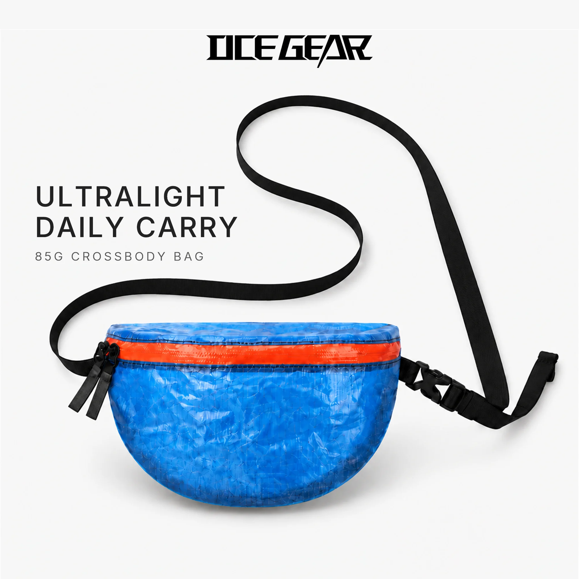 40g Ultralight DCF Fanny Pack Crossbody Waist Bag for Men Women Water Resistant Sling Hip Pack for Hiking Cycling Travel EDC
