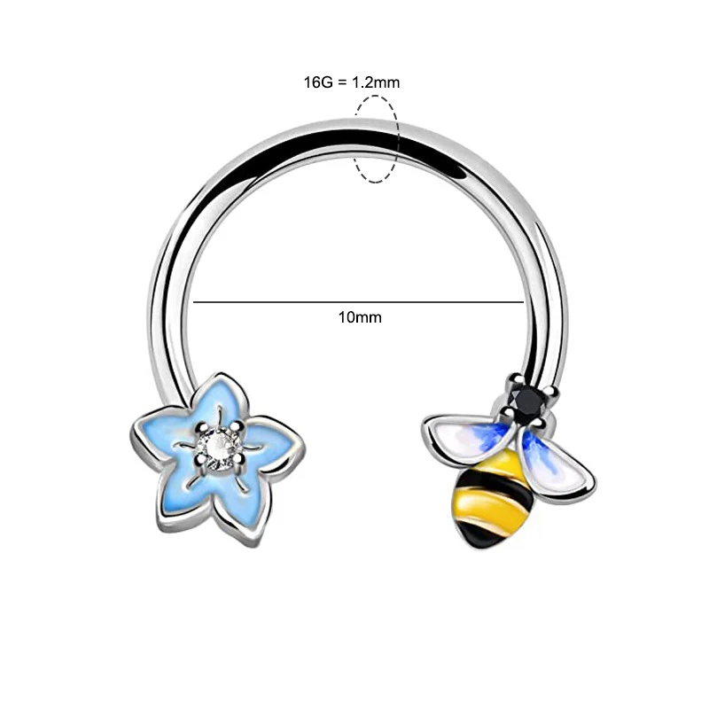 16G Septum Ring Daith Piercing Jewelry Surgical Steel Cartilage Earrings Hoop Nose Rings Hoop Conch Earrings Ear Hoop