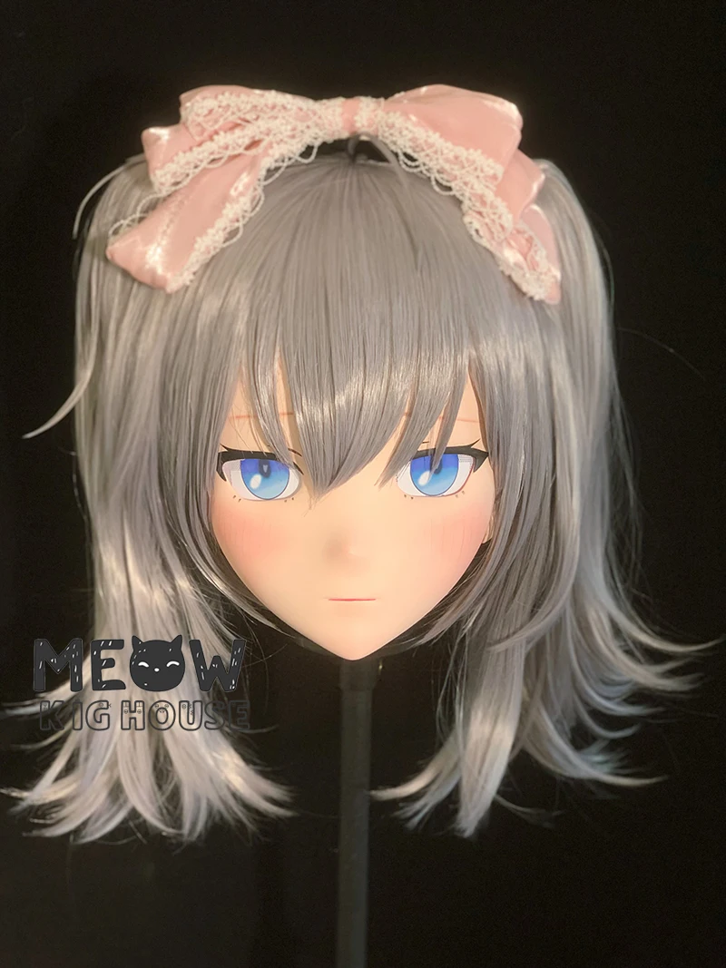 

Маска кигуруми (MEO537) ручной работы, настраиваемая, с полным покрытием головы, с замком, для кроссдрессинга, от мужчины к женщине, в стиле японских аниме и игровых персонажей