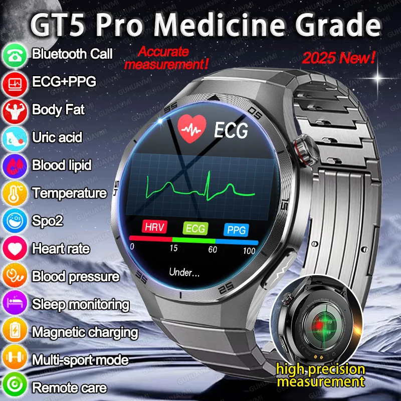 

Смарт-часы ЭКГ + PPG для мужчин, лазерная диагностика, три высоких кровяных давления, точные часы, сердечный ритм, звонки, здоровье, умные часы для мужчин, новинка 2023 года
