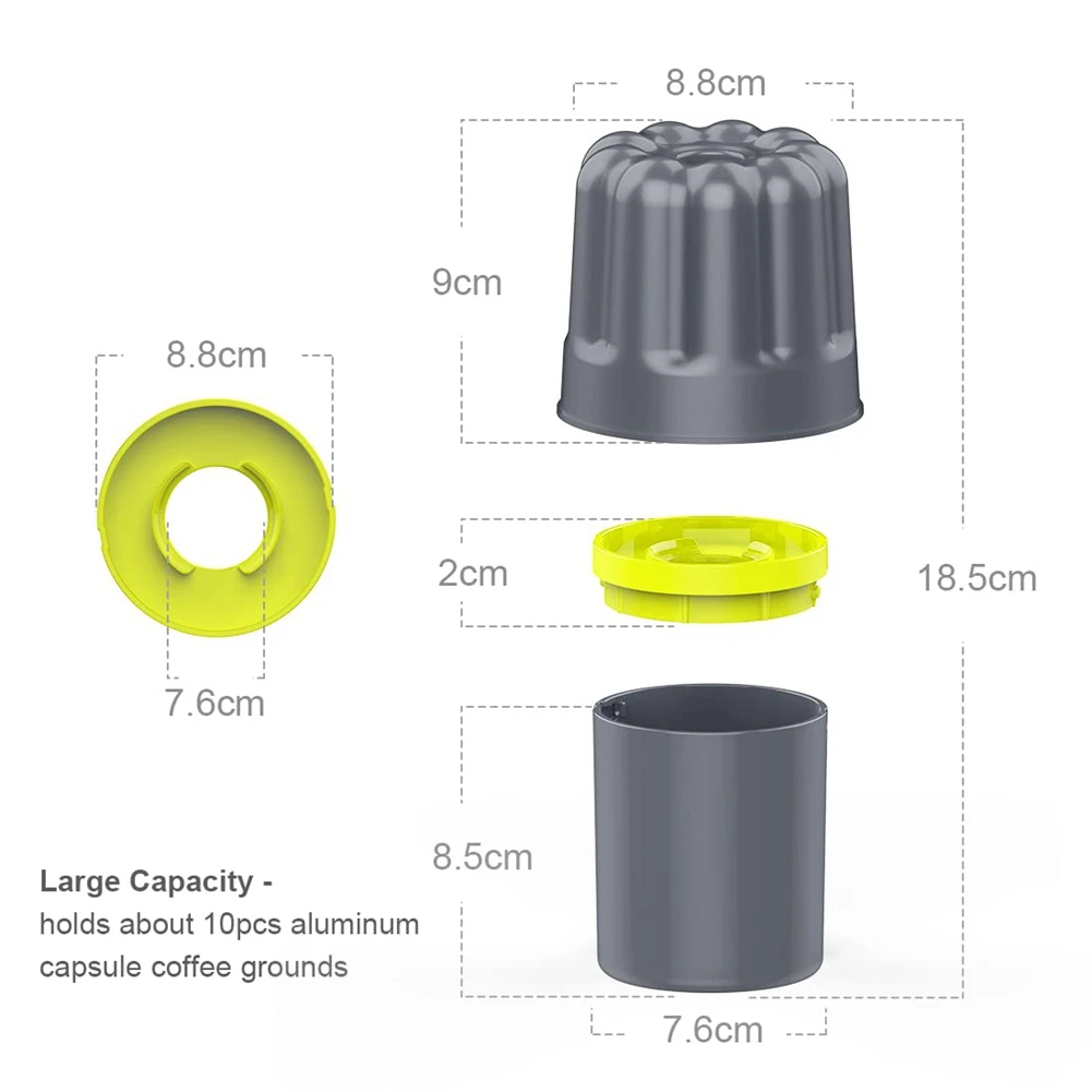 Y15AScatola per riciclatore di capsule di caffè in alluminio Strumento per secchio per riciclaggio di capsule di caffè di piccole dimensioni