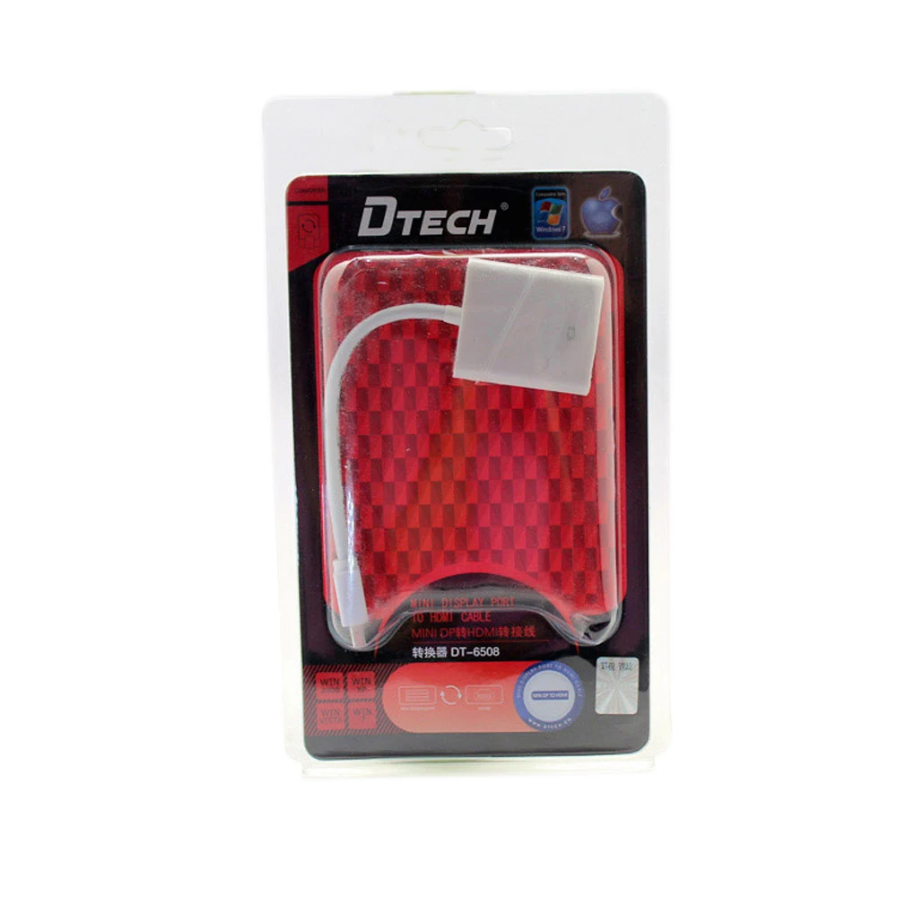 3PCS DTECH HD Mini Display Port To HDMI Cable 20cm 1080p DP To Hdmi Cable For Printer Scanner Laptop