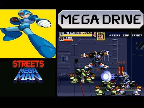 Streets of Rage 2 : Rockman The Power Battle 16 BIt MD Game Card For Mege DRIVE Genesis