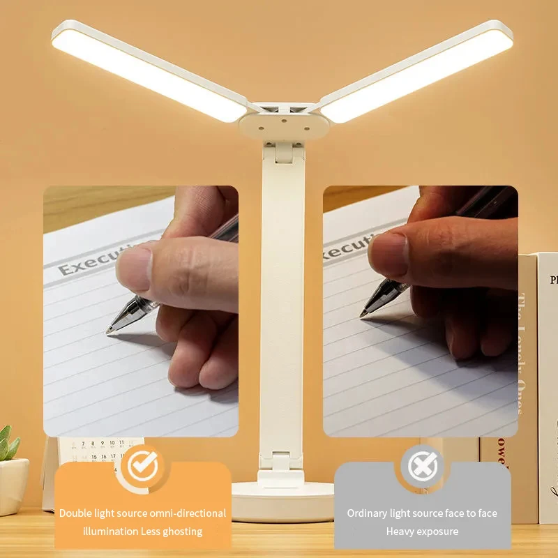 Xiaomi LED Double-head Desk Lamp 32PCS LED Lights Battery Operated Table Lamp with USB Charging Eye Protection Lights