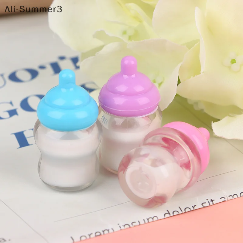 1Pc Kids Pretend Play Games Toys Mini Nipple Baby Doll Pacifier Bottle For Doll House Feeding DIY Accessories Random Color