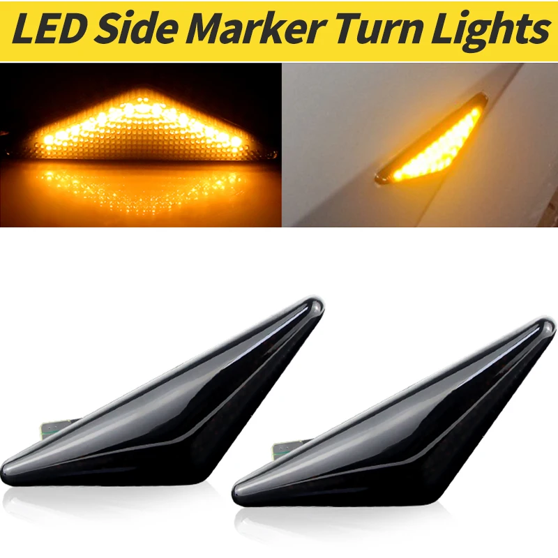 2 قطعة ديناميكية وامض LED بدوره إشارة الجانب ماركر الوامض مصباح لفورد فوكس MK I 98-04 مونديو MK III 00-07 OEM 98AB13K354AA