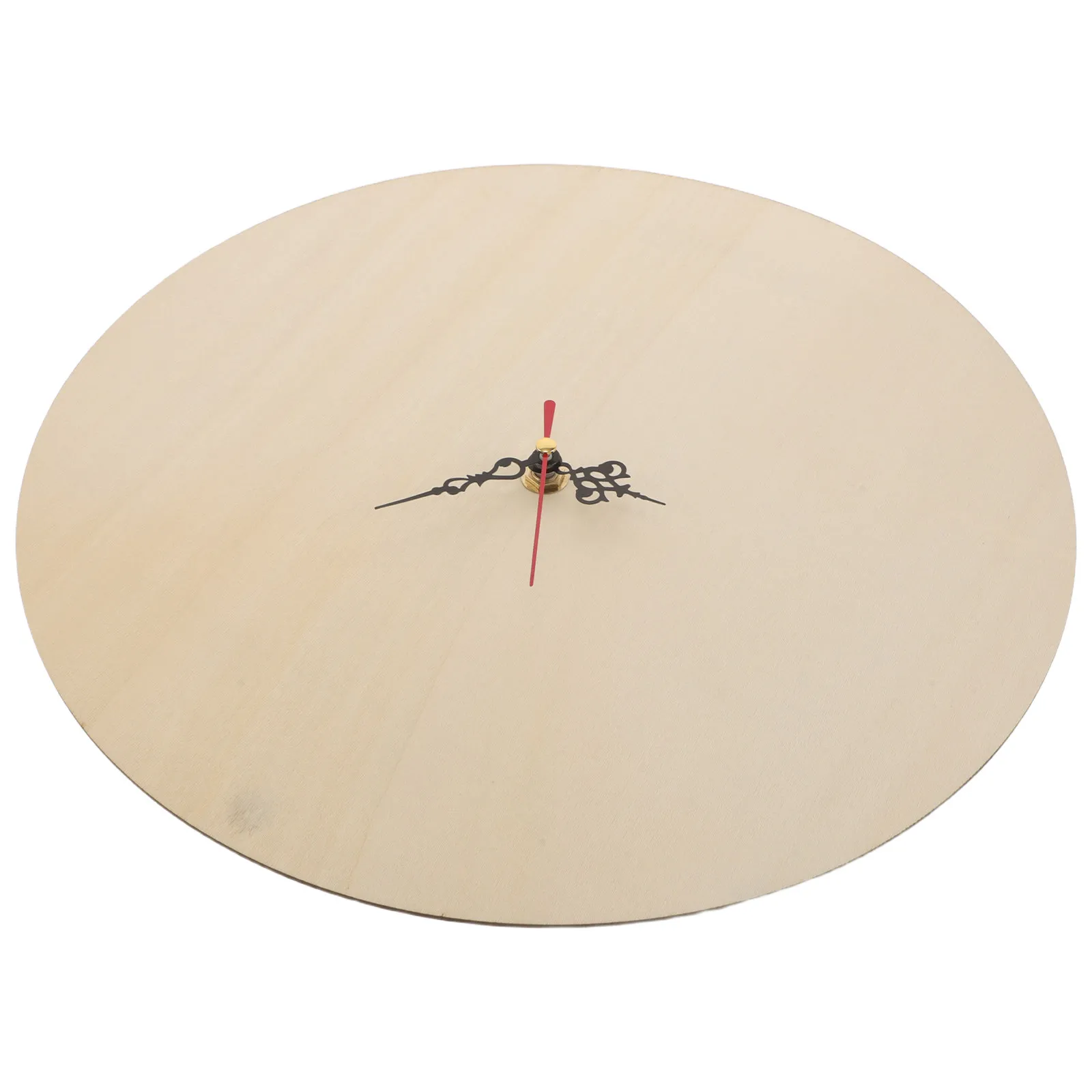 Large Blank Wooden Wall Clock with Silent Movement – Vintage Retro DIY Home Office Decor