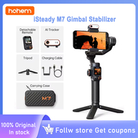 Hohem iSteady M7 Gimbal Stabilizer for Smartphone, Magnetic AI Tracker Fill Light, Detachable Touchscreen Built-in Extension Rod