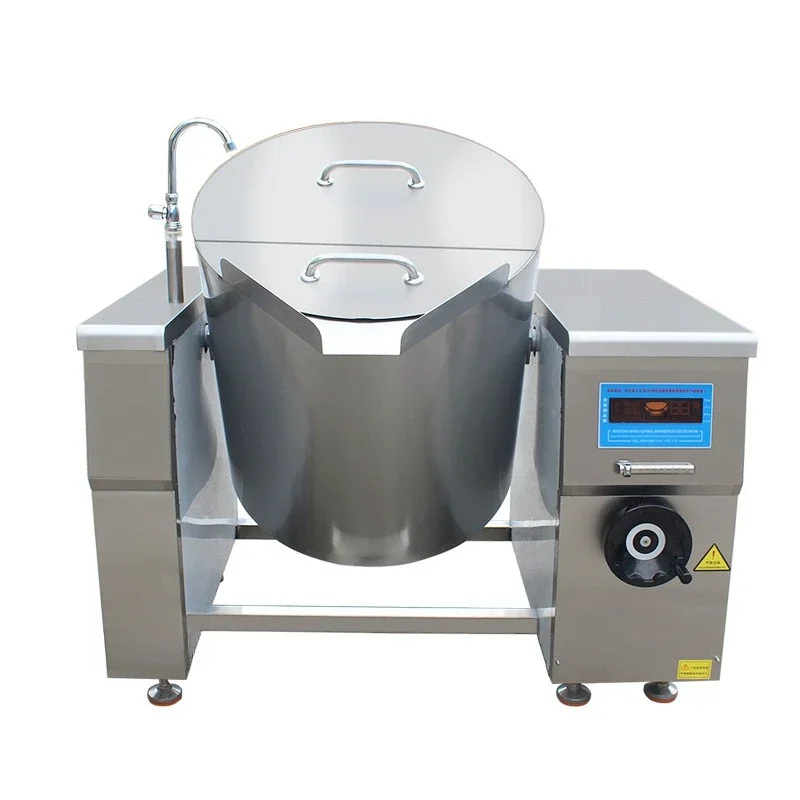 300L integrated commercial electromagnetic soup stove, hotel catering kitchen equipment