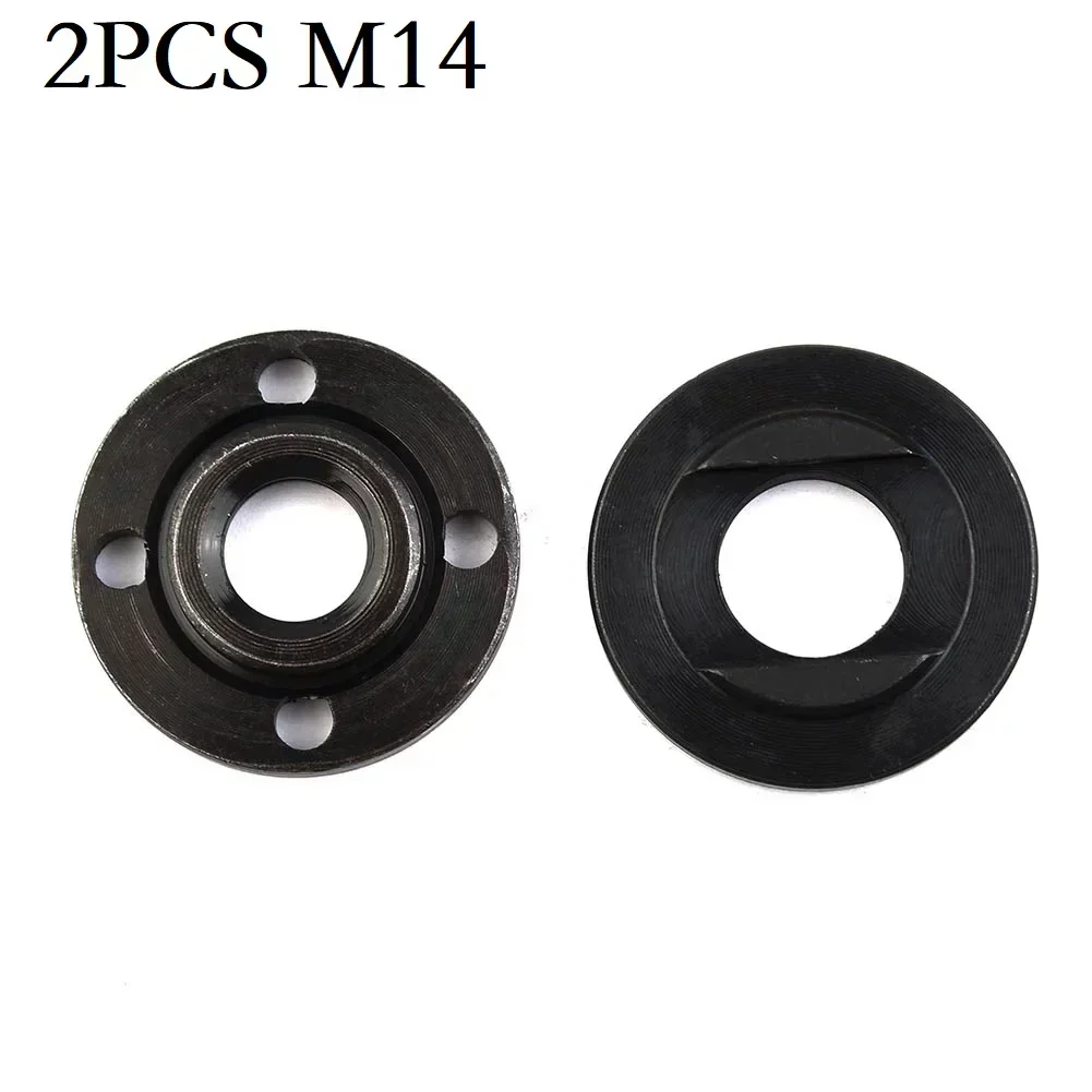 

2 Pcs Thread Replacement Angle Grinder Inner Outer Flange Nut Set Tools Holes Lock Nut Repairment Accessories