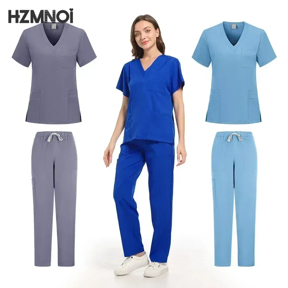 Ensembles de gIslande pour femmes, uniforme de gIslande médical, vêtements de travail pour médecins et infirmières, uniforme doux pour soins infirmiers spa, uniforme de beauté, manteau de laboratoire dentaire, nouveau