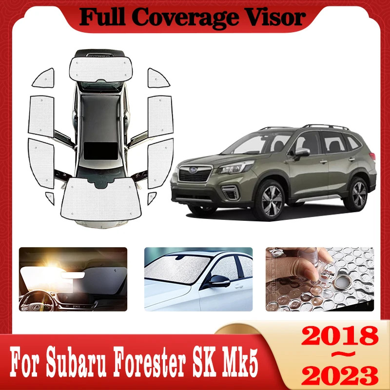 

Полные автомобильные солнцезащитные козырьки, зонтик для Subaru Forester, аксессуары 2022 SK Mk5 2018 ~ 2023, козырек на лобовое стекло, автомобильные аксессуары