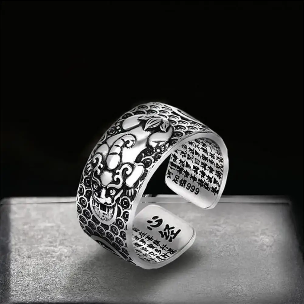 Creative Good Luck Pixiu Amulet High-quality Hot Item Spiritual Exclusive Unique Amulet Ring With Pixiu Trendy Women Men's Gift