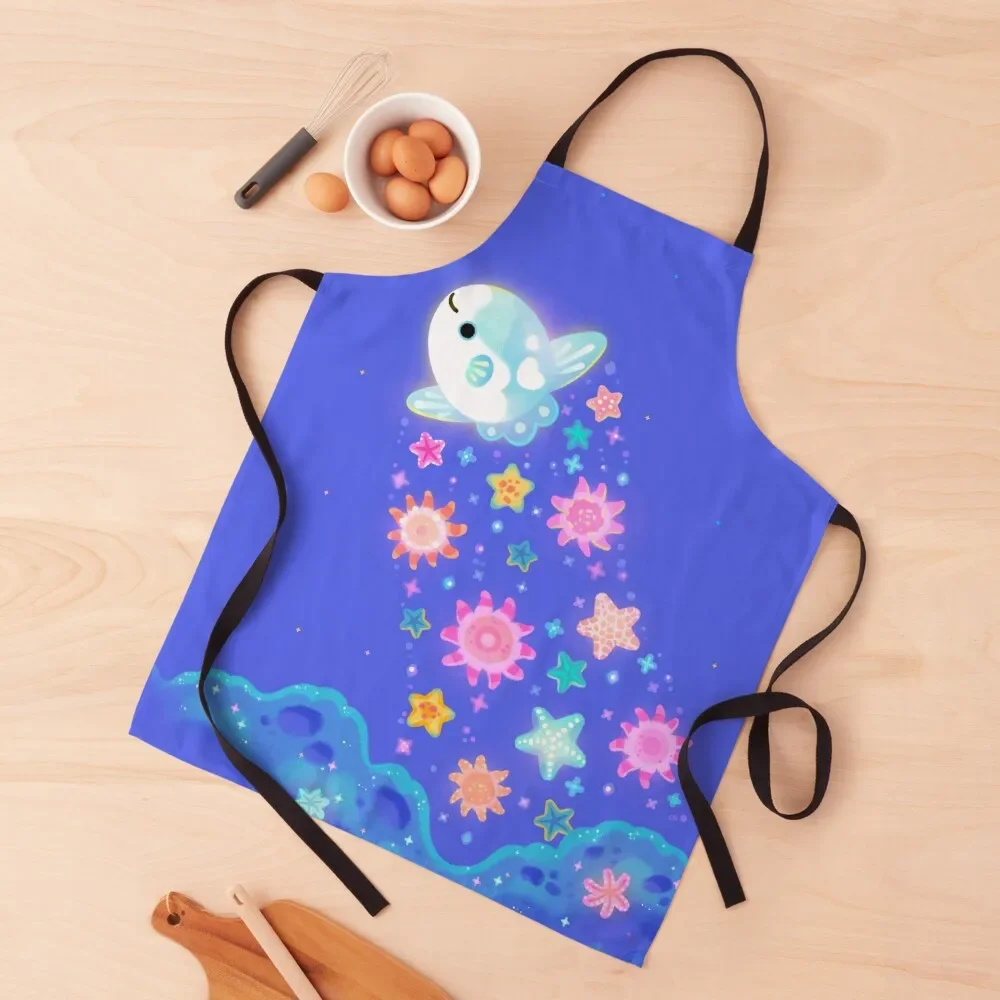 

Sun and Star Apron for women halloween Korean kitchen clothes for men Apron