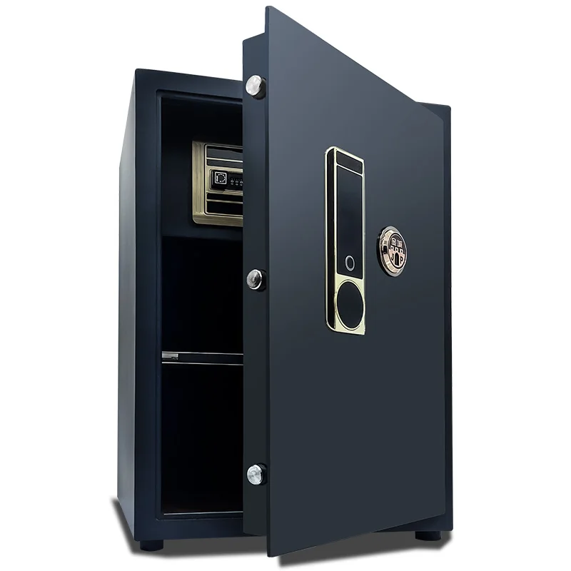 

Бытовой небольшой цельнометаллический сейф большой емкости 70 см, умный механический пароль по отпечаткам пальцев, банковский финансовый сейф