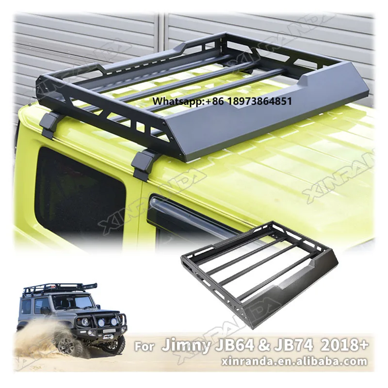 

Black Off Road Jimny Car Roof Racks Aluminum Mini Roof Luggage Rack for Suzuki Jimny